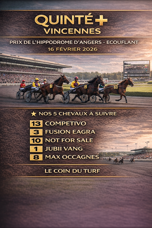 Analyse Quinté+ du jour — Lundi 16 février 2026 Vincennes