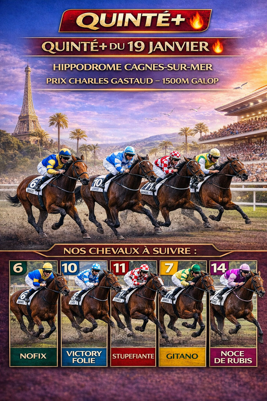 🏇 Quinté+ du 19/01/2026 – CAGNES-SUR-MER – Prix Charles Gastaud