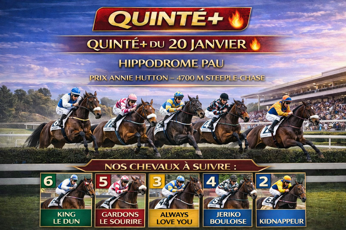 🏇 Quinté+ du mardi 20 janvier 2026 – PAU – Prix Annie Hutton