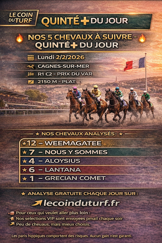 Analyse Quinté+ du lundi 2/2/2026 – Prix du Var