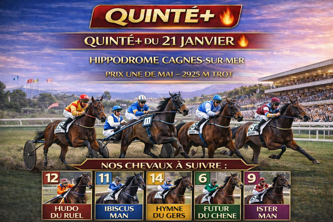 🏇 Quinté+ du 21/01/2026 – CAGNES-SUR-MER – Prix Une de Mai