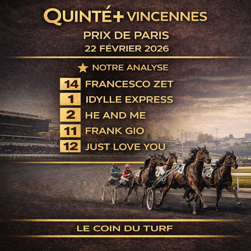 Analyse Quinté+ du jour — PRIX DE PARIS — 22/02/2026